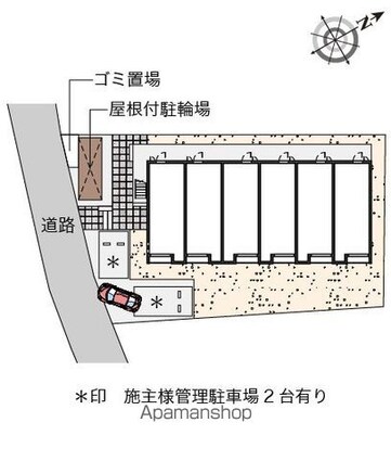 クレイノワン[1K/26.16m2]の配置図
