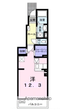 イーストブルー　Ｉ[1R/33.78m2]の間取図
