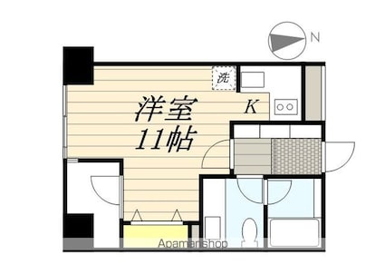 カスタリア高輪台[1R/30.95m2]の間取図