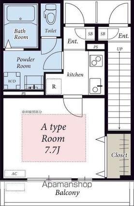リブリ・ＫＯＹＯ[1K/27.35m2]の間取図