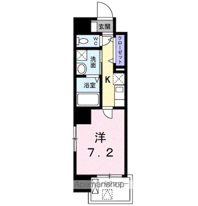 Ｍ＆Ｒ[1K/26.9m2]の間取図