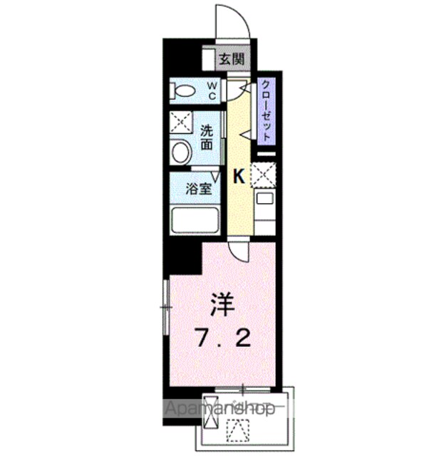 Ｍ＆Ｒ[1K/26.9m2]の間取図