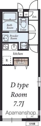 リブリ・ニュータウン[1K/26.08m2]の間取図