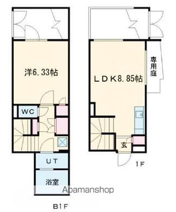 ＡＳＴＩＬＥ　三軒茶屋Ⅲ[1DK/41.84m2]の間取図