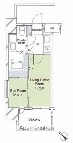 【福岡市博多区神屋町のマンションの間取り】