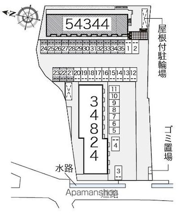 レオネクストルミナーレⅡ[1K/27.21m2]の配置図