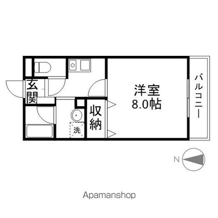ＣＡＳＡ　ＫＵＭＯＤＥ[1K/27.54m2]の間取図