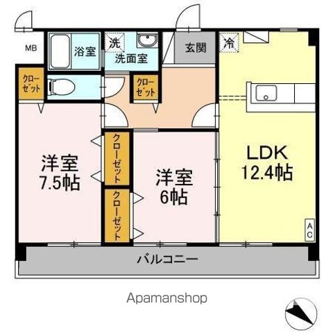 CREST TENMAの間取り写真