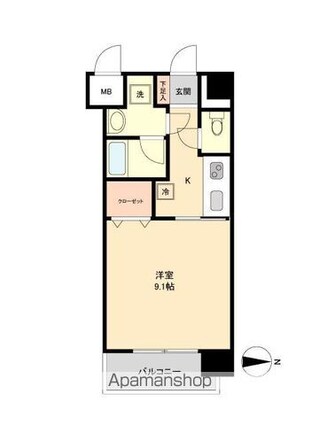 Ｌａ　Ｄｏｕｃｅｕｒ青葉小田原[1K/30.18m2]の間取図
