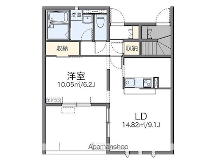 レオネクストサニーヒル五ノ坂[1LDK/43.06m2]の間取図