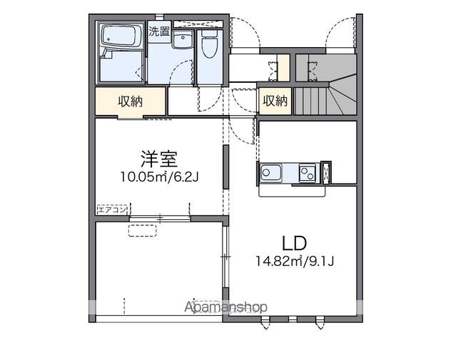 新宿区中落合のアパートの間取り