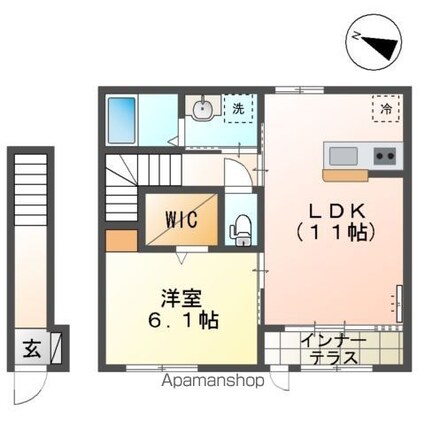 リノナル[1LDK/50.14m2]の間取図