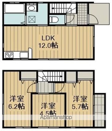 グランソフィア砂川町[3LDK/65.41m2]の間取図