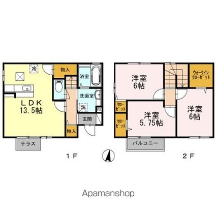 フォーリーフ[3LDK/79.07m2]の間取図