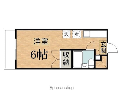 プラネットＳＡＫＵＲＡ　Ｗｅｓｔ[1K/19.87m2]の間取図