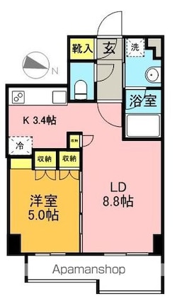 東京都杉並区永福４丁目[1LDK/39.72m2]の間取図