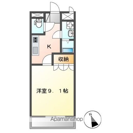 ハート・ピュア宇和田[1K/30.96m2]の間取図