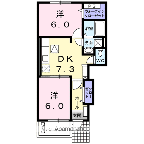 【岐阜市柳津町北塚のアパートの間取り】