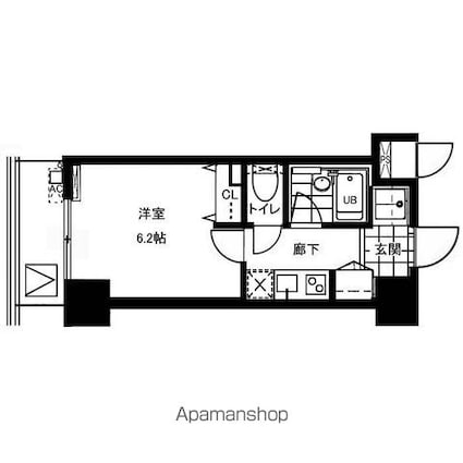 東京都文京区本郷３丁目[1K/21.6m2]の間取図
