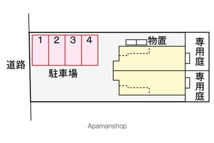新潟県上越市栄町２丁目[1LDK/42.71m2]の配置図