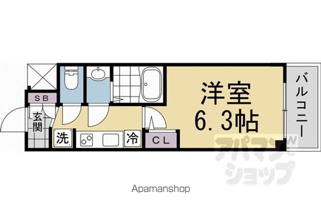 東海道本線 京都駅 徒歩8分 7階建 新築の間取り写真