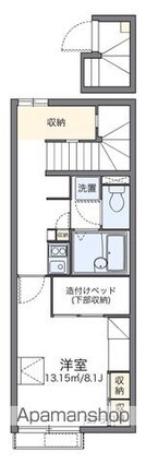 レオパレスＳｈｕ＆Ｋｅｉ　Ｎ[1K/28.02m2]の間取図