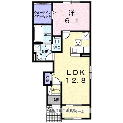 アベリア　Ｂ[1LDK/50.13m2]の間取図