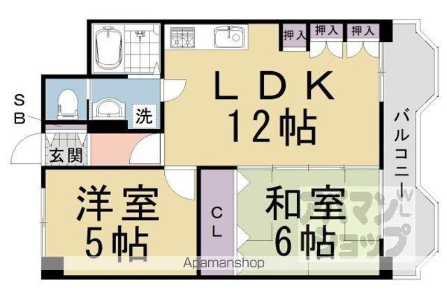京都四条グランドハイツの間取り写真