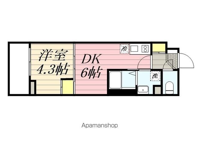 ハーモニーレジデンス西巣鴨[1DK/25.5m2]の間取図