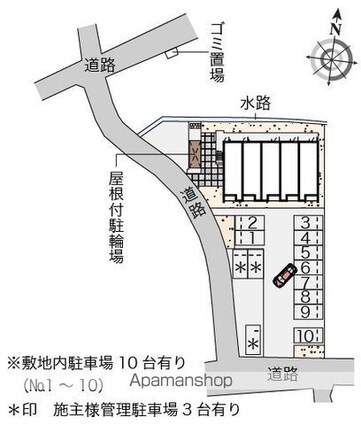 クレイノルミエールⅢ[1K/29.71m2]の配置図
