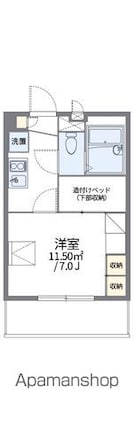 レオパレス長筬[1K/19.87m2]の間取図