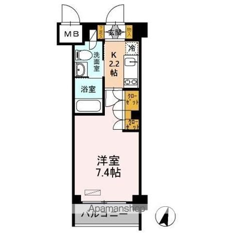 【川崎市中原区今井上町のマンションの間取り】