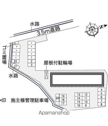 レオパレスＡＩＫＯ[1K/23.61m2]の駐車場