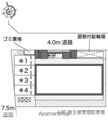 レオパレスＫＴ今池[1K/19.87m2]の配置図