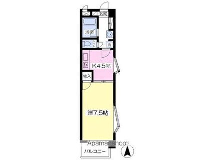 ローズシティ[1DK/30.89m2]の間取図