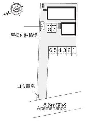 レオパレス今福[1K/23.18m2]の配置図