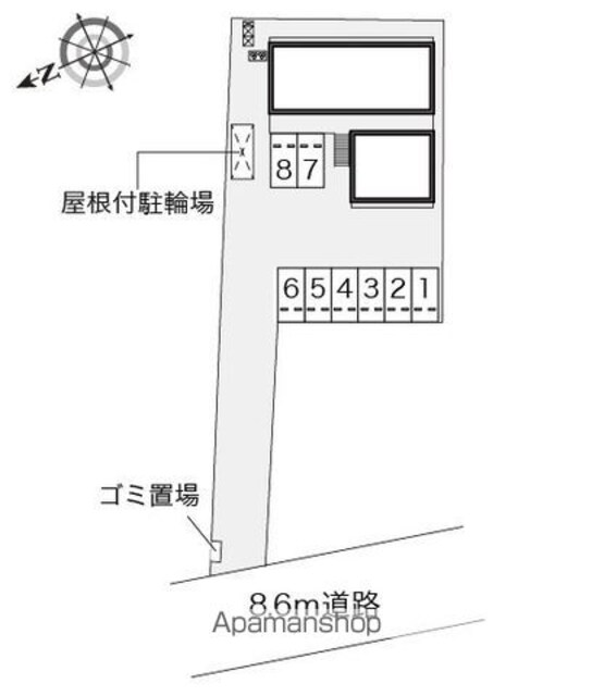 レオパレス今福[1K/23.18m2]の配置図