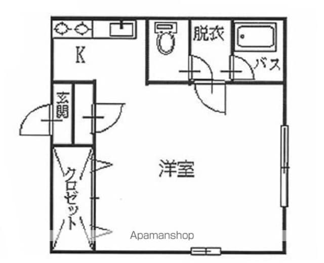 フレンドリー卸町１号館[1R/26.91m2]の間取図