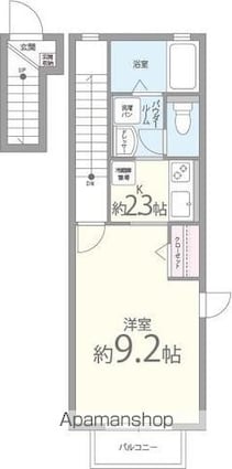 ウエストビレッジ[1K/31.3m2]の間取図
