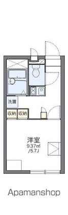 レオパレス一里松[1K/20.28m2]の間取図