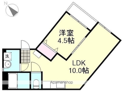 シャレーミーユ[1LDK/38m2]の間取図