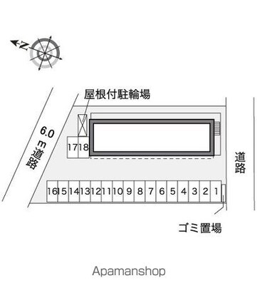 レオパレスＥＮＯＫＩＤＯ[1K/22.35m2]の配置図