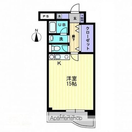 レジデンス平田[1K/43.3m2]の間取図