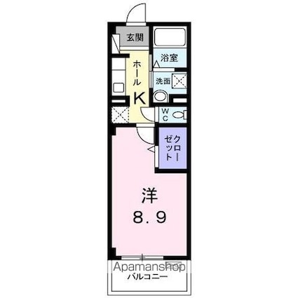 ラ・フォート[1K/31.35m2]の間取図