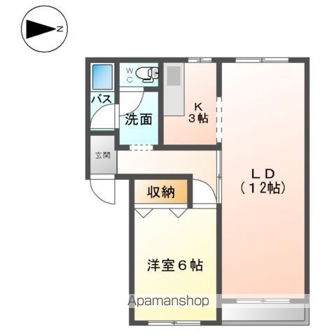 羽島郡笠松町円城寺のマンションの間取り