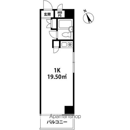 ビアメゾン・マミ常盤台[1R/19.5m2]の間取図