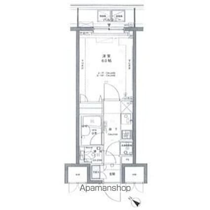 東京蒲田Ｓｑｕａｒｅ　Ｔｏｗｅｒ[1K/20.27m2]の間取図