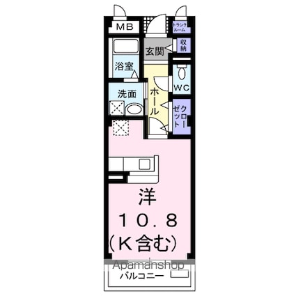 メゾンド﨔[1R/31.01m2]の間取図
