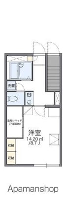 レオパレストリアノン[1K/23.72m2]の間取図