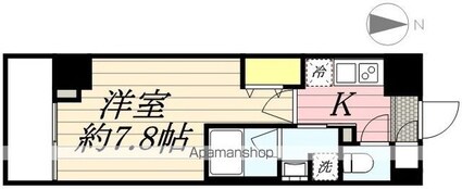 クレイシア入谷[1K/26.21m2]の間取図